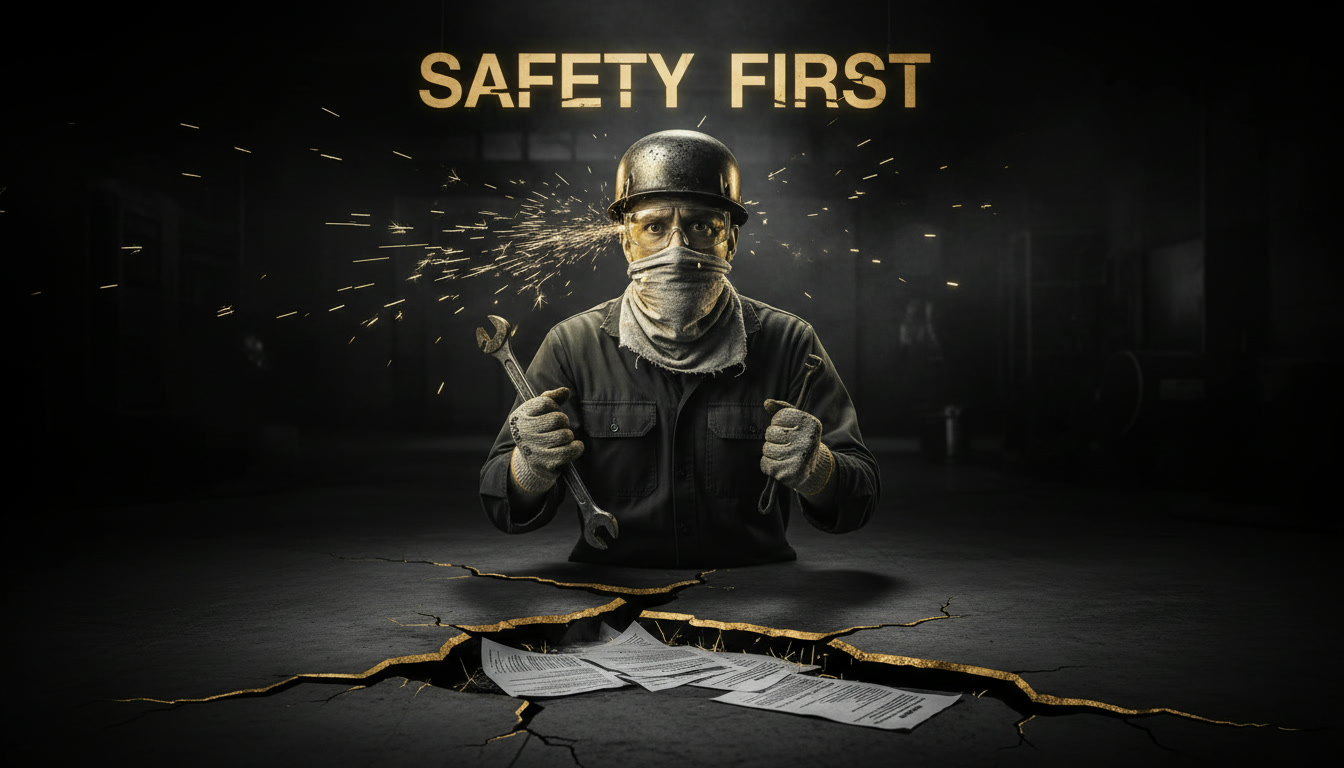 Respirators, cartridges, gloves, and protective suits arranged for a jobsite PPE verification audit
